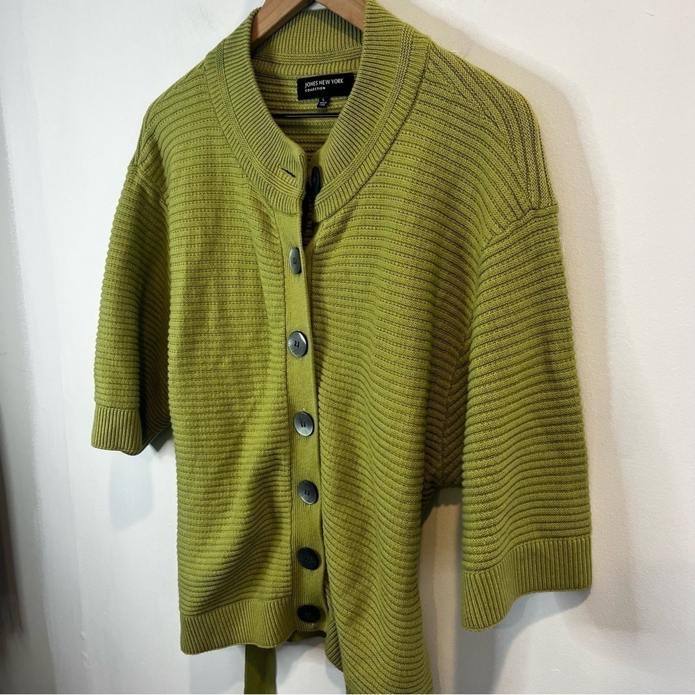 Women’s | Jones New York Green Knitted Buttoned Cardigan | Large
